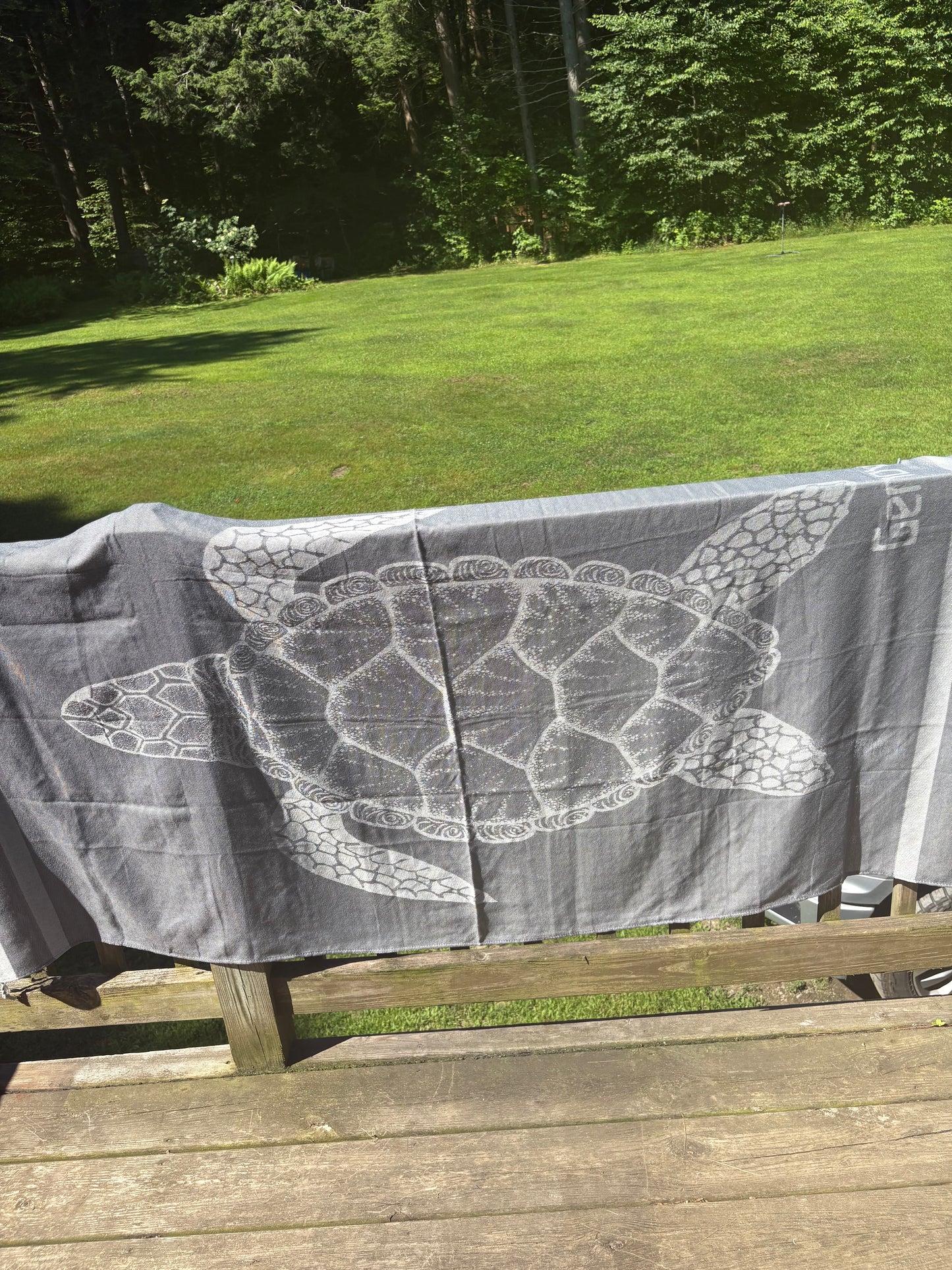 Grey turtle beach towel
