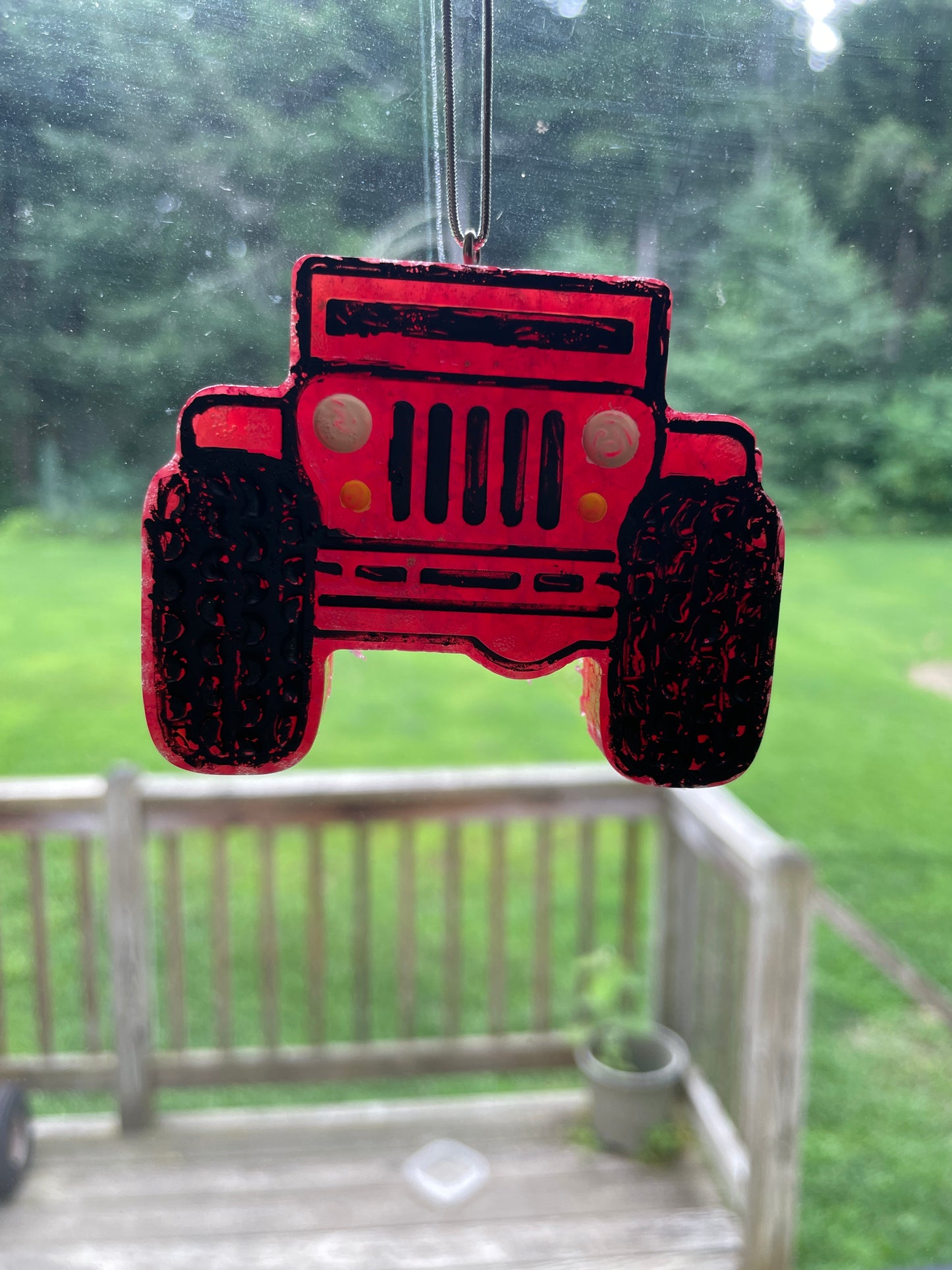 Cowboy Sunset Red Jeep