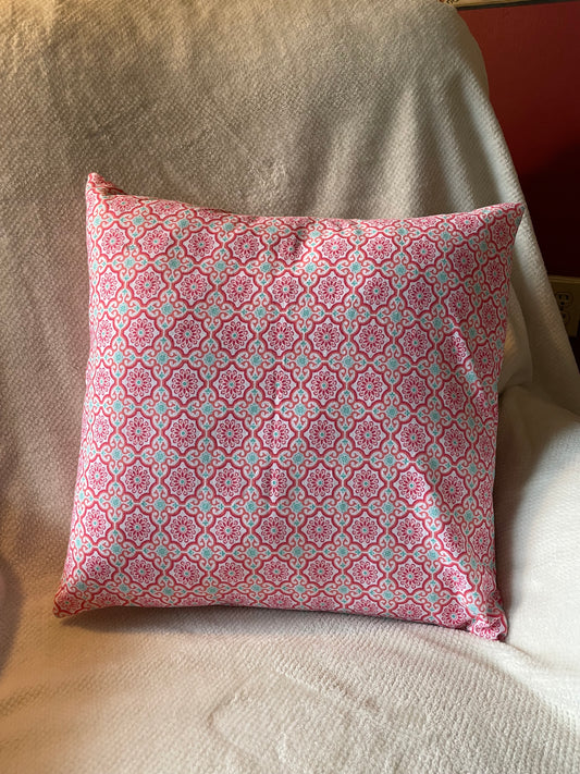 Pink Flower Pillow Cover