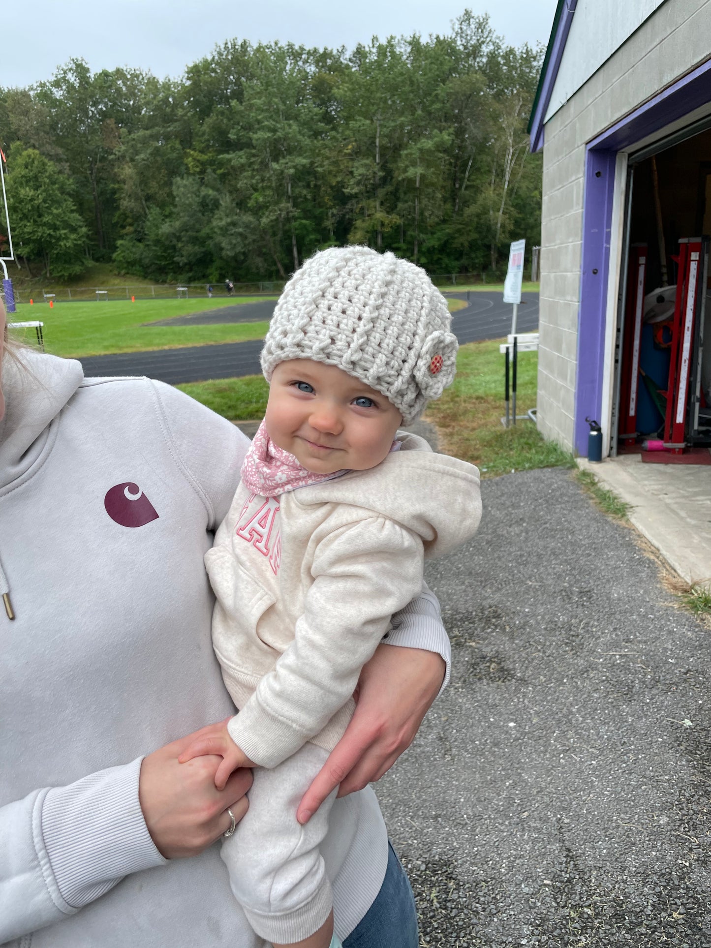 Girl Beanie with Flower