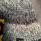 Grayish crocheted summer bucket hat