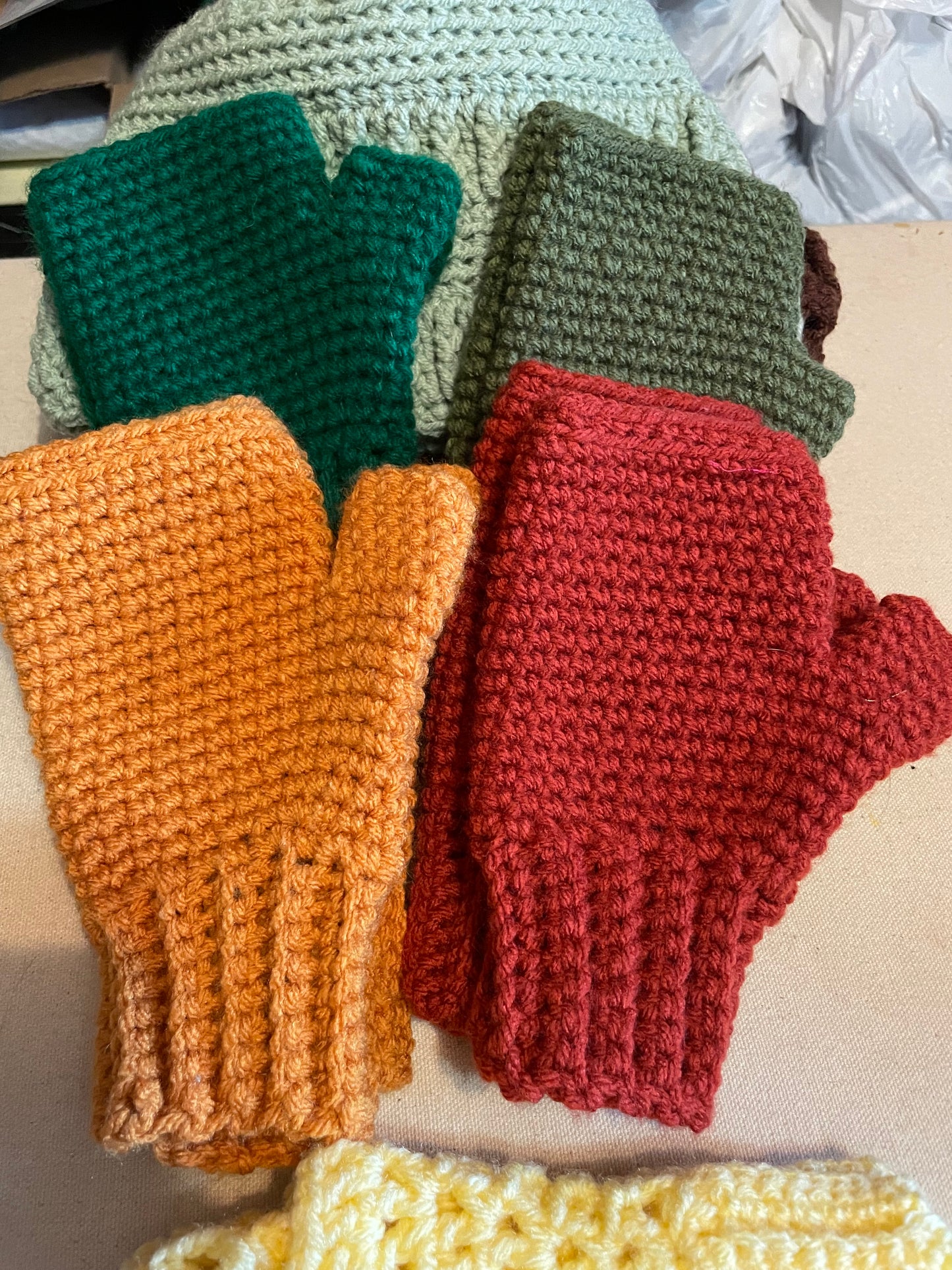 Crocheted Fingerless Mittens