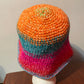 Bright rainbow colored bucket hat