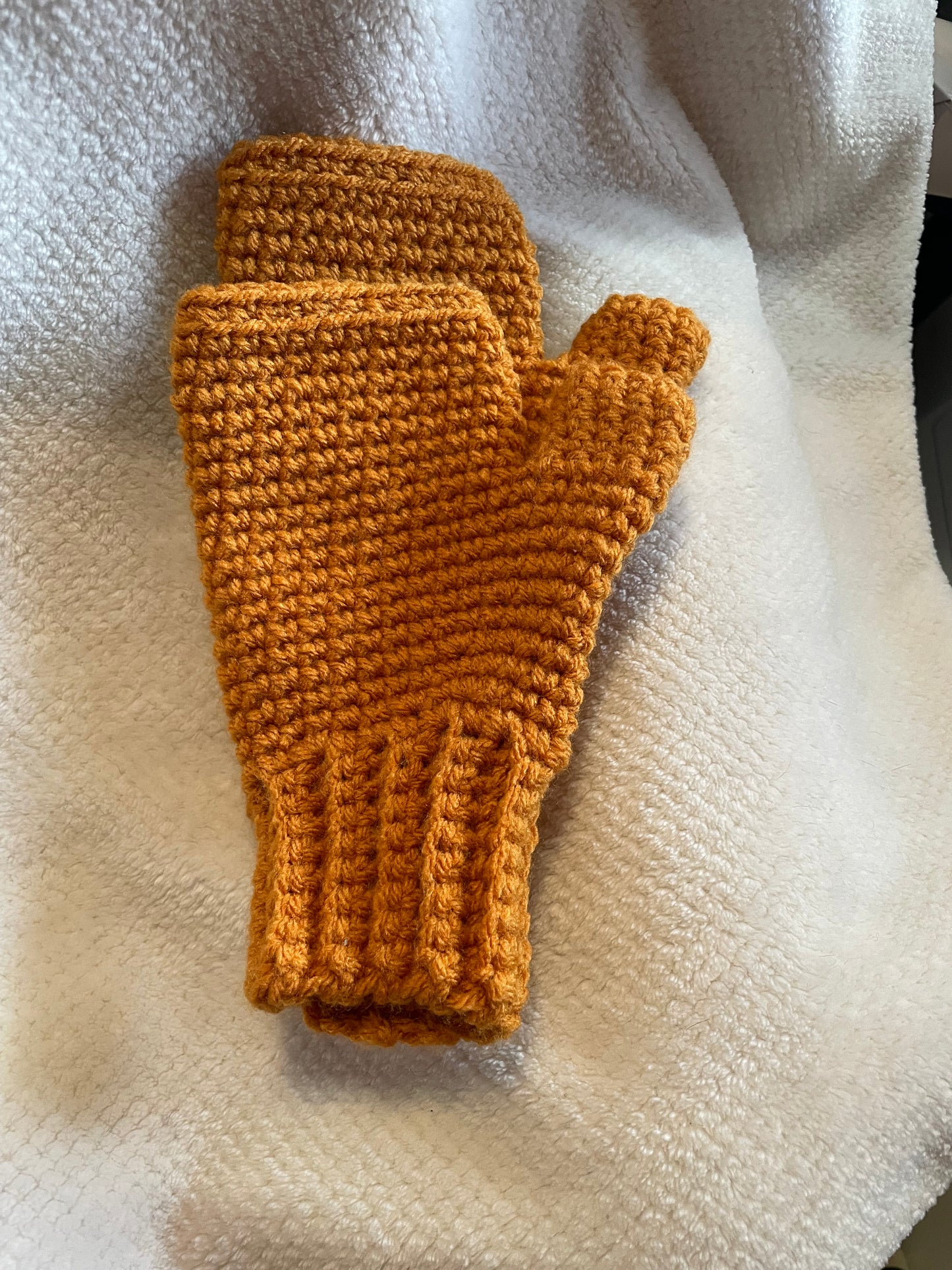 Crocheted Fingerless Mittens