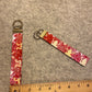 Pink w/Frogs Wristlet Key Fob Keychains